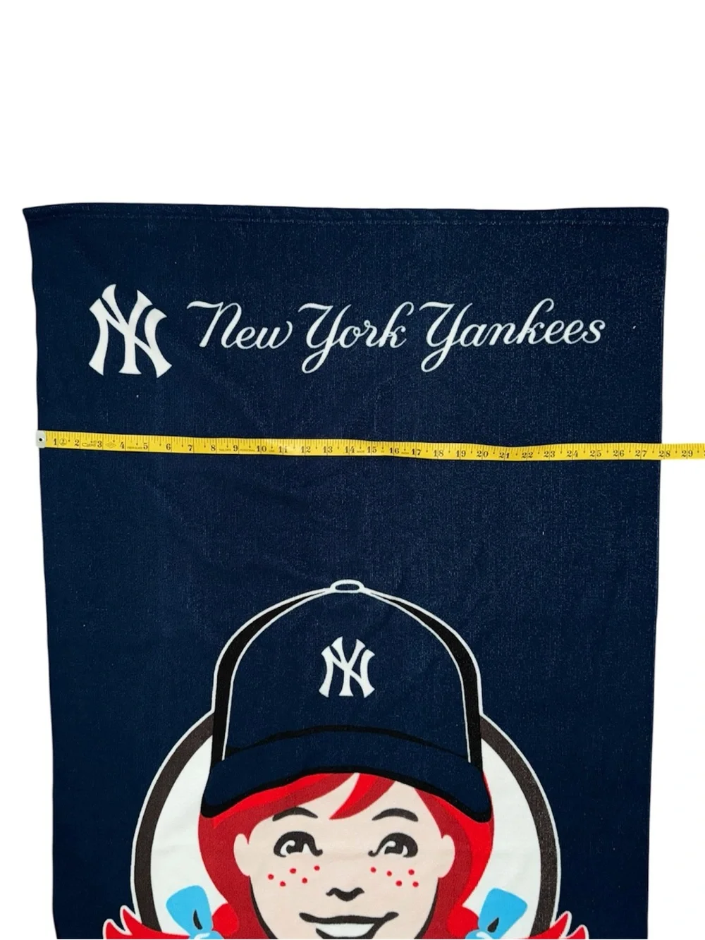 New York Yankees Navy Beach Towel with Wendy’s Logo
